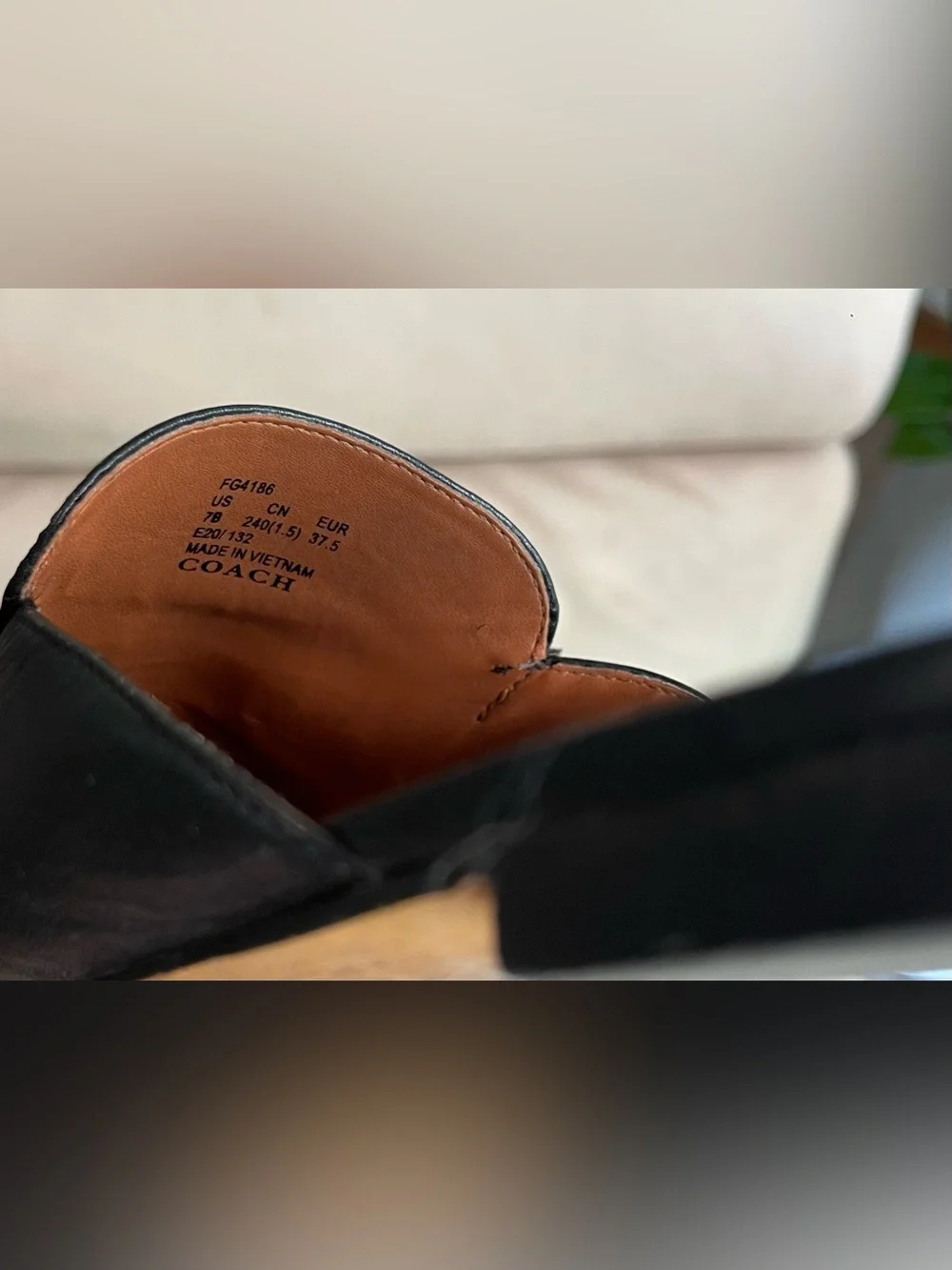 Coach Black Sofi Leather Slides